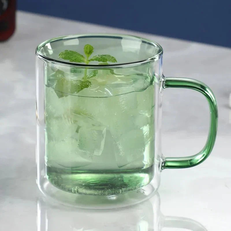 Glass Coffee Cup with Thermal Insulation & Comfortable Handle | Thomler