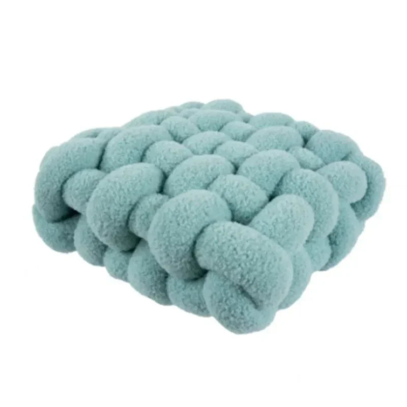 Twisted Plush Throw Pillow with Cotton Fill – Soft Sculptural Accent for Couch, Bed & Kids Room | Thomler