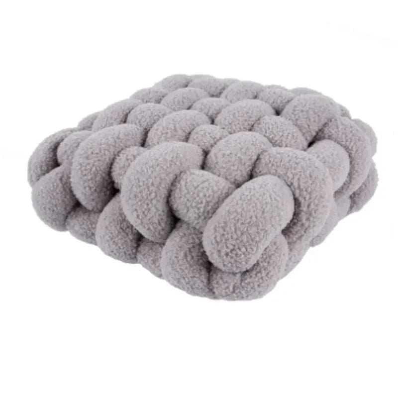 Twisted Plush Throw Pillow with Cotton Fill – Soft Sculptural Accent for Couch, Bed & Kids Room | Thomler