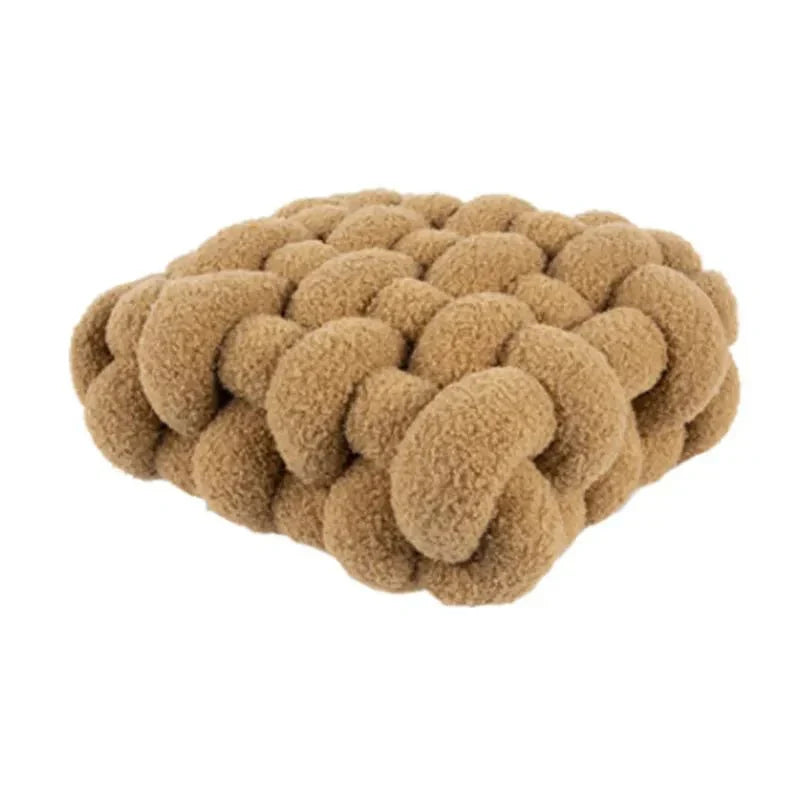 Twisted Plush Throw Pillow with Cotton Fill – Soft Sculptural Accent for Couch, Bed & Kids Room | Thomler