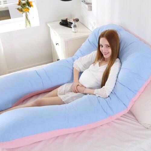 U-Shaped Full Body Pillow for Side Sleepers, Pregnancy Support & Back Pain Relief – Extra Long Maternity Cushion with Removable Cover | Thomler