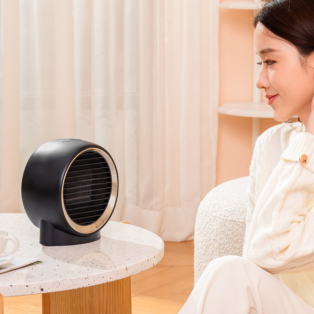 Portable Ceramic Desk Heater – Dual-Speed Fan, 110V/220V, Quiet Operation for Office & Bedroom | Thomler