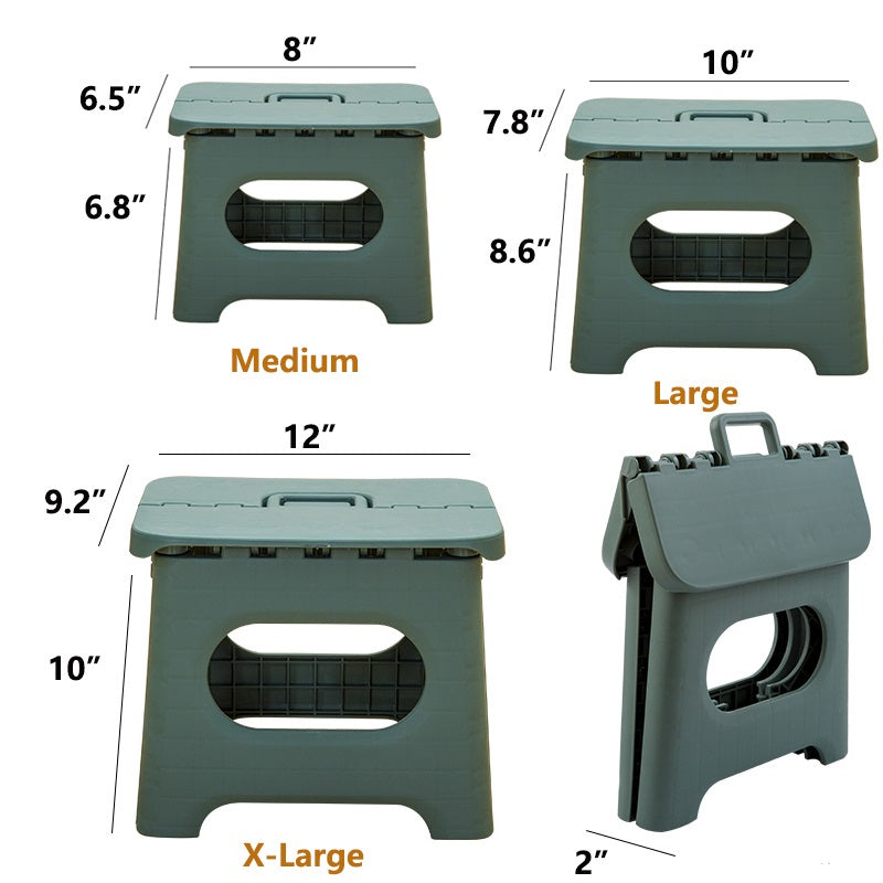 Collapsible Stepping Stool with Carry Handle for Kids & Adults – Lightweight Portable Home Helper | Thomler