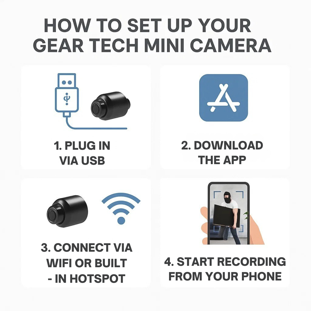 Discreet HD Security Camera with Infrared Vision & Motion Alerts for Home Monitoring | Thomler