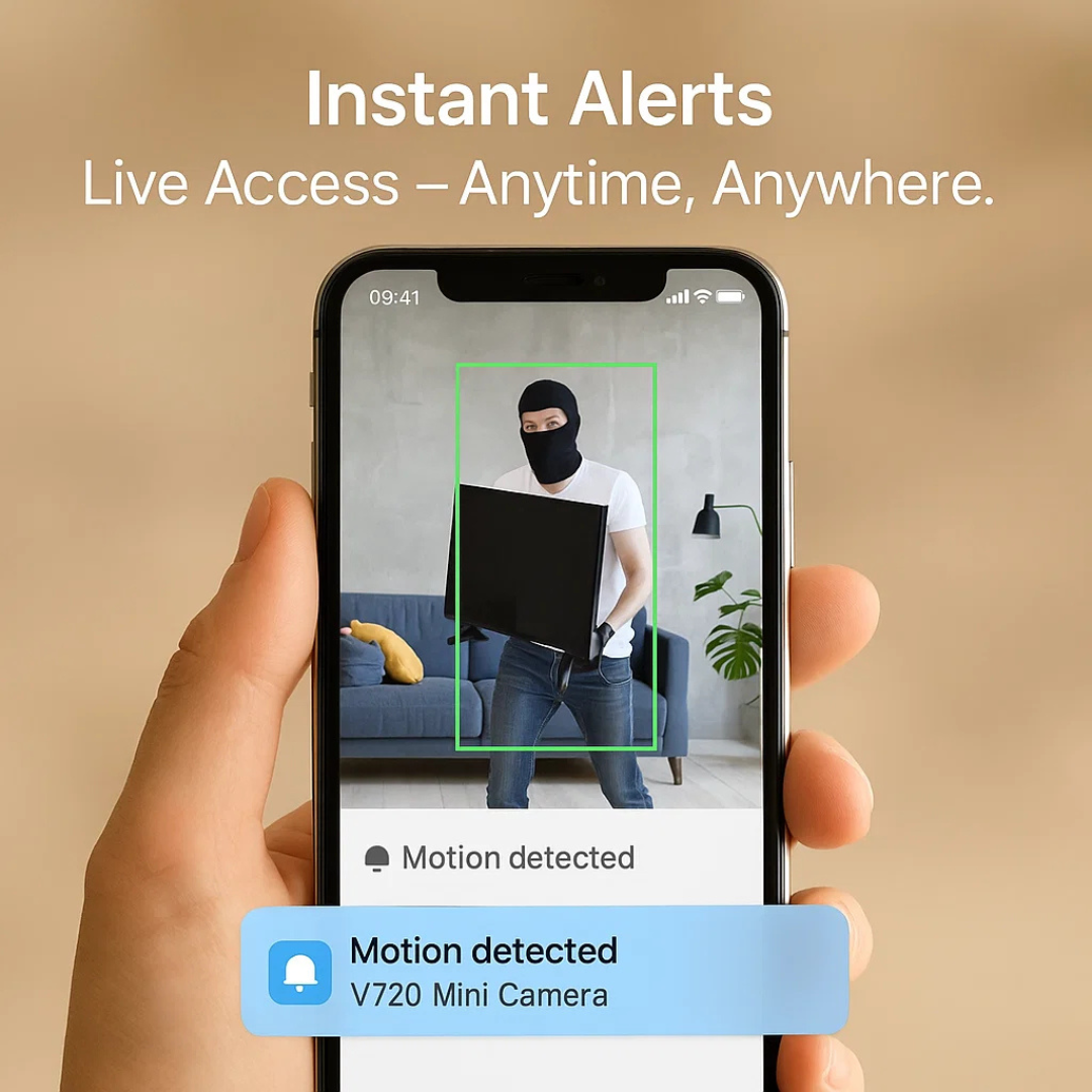 Discreet HD Security Camera with Infrared Vision & Motion Alerts for Home Monitoring | Thomler
