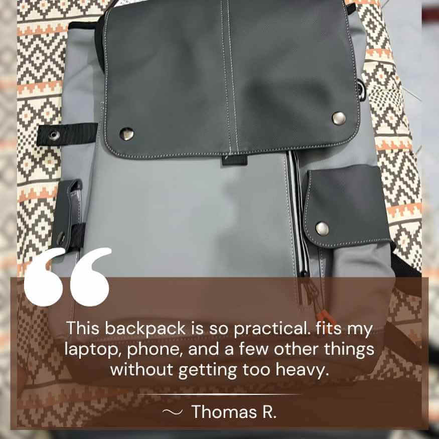 USB Charging Backpack 25L Water-Resistant Laptop Bag for Work School Travel Commute Men Women Daily Carry Organizer | Thomler