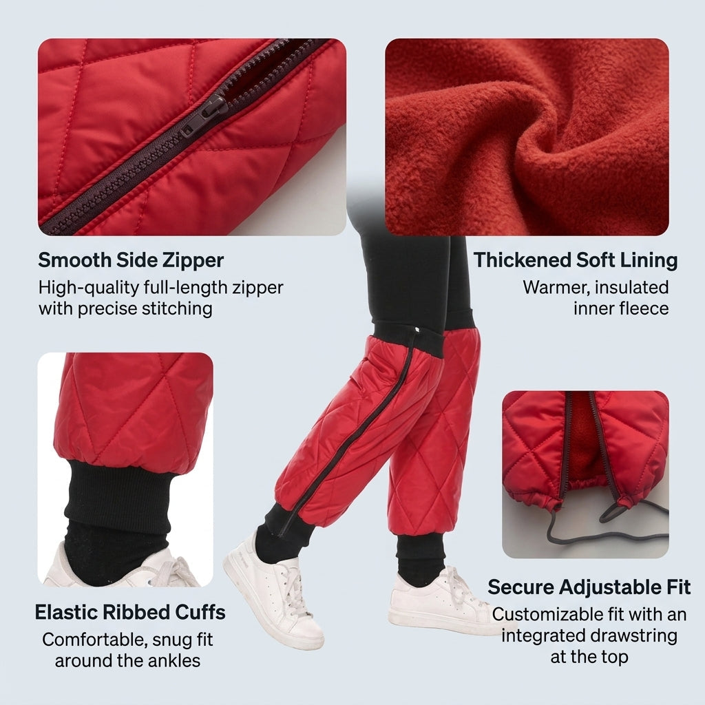 Thermal Knee Warmer Sleeve for Cold Weather – Fleece-Lined Support Wrap for Winter Sports & Leg Protection | Thomler