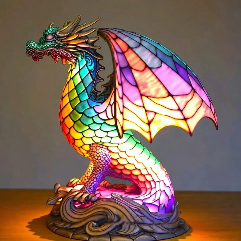 LED Animal Nightlight – Battery-Powered Sculptural Desk Lamp with Switch – Metal & Resin Figurine for Nightstand, Bookshelf, Kids Room | Thomler