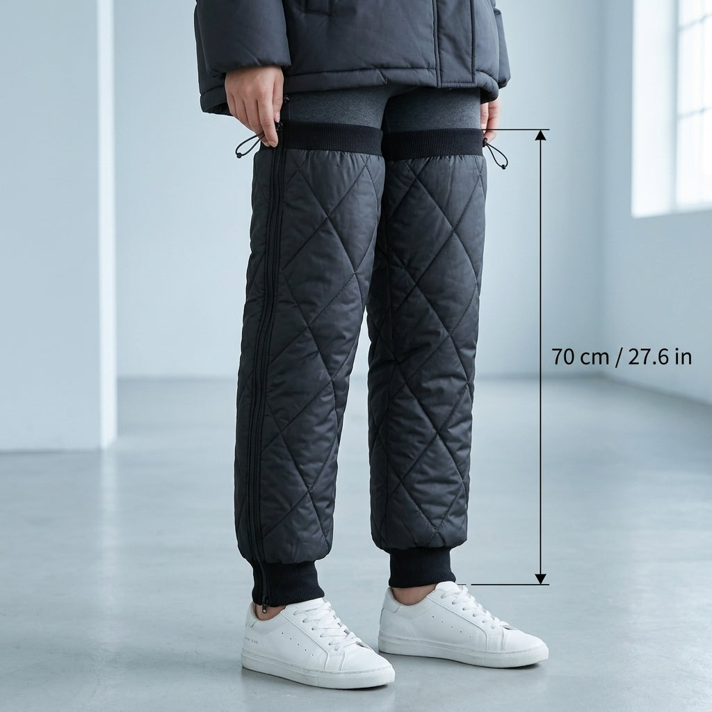 Thermal Knee Warmer Sleeve for Cold Weather – Fleece-Lined Support Wrap for Winter Sports & Leg Protection | Thomler