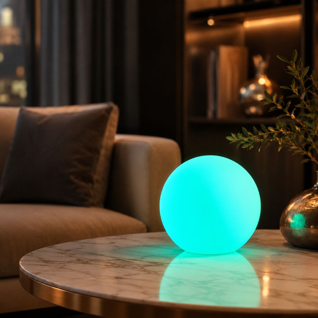 Rechargeable LED Globe Lamp with Remote – 16 Color Modes, Weather-Resistant for Indoor & Outdoor Ambient Lighting | Thomler