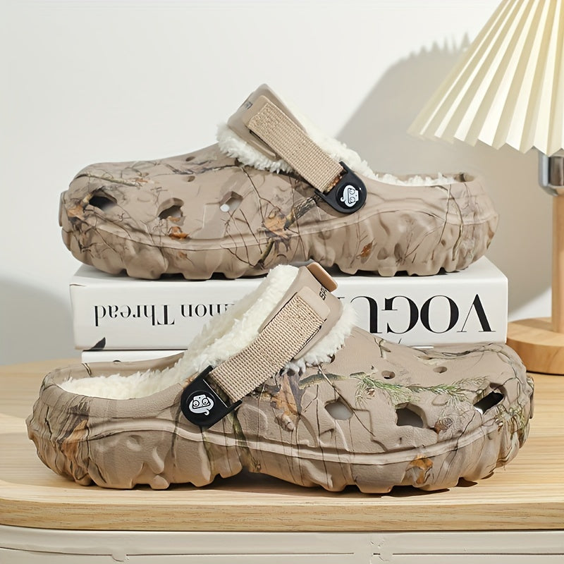 Lined Winter Clogs with Removable Fur Lining for Men & Women | Indoor Outdoor Slip-On House Shoes EVA Non-Slip Footwear | Thomler
