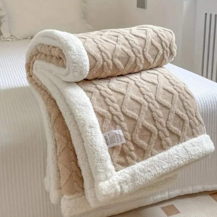 Plush Sherpa Weighted Throw Blanket with Glass Bead Fill for Better Sleep & Stress Relief | Thomler