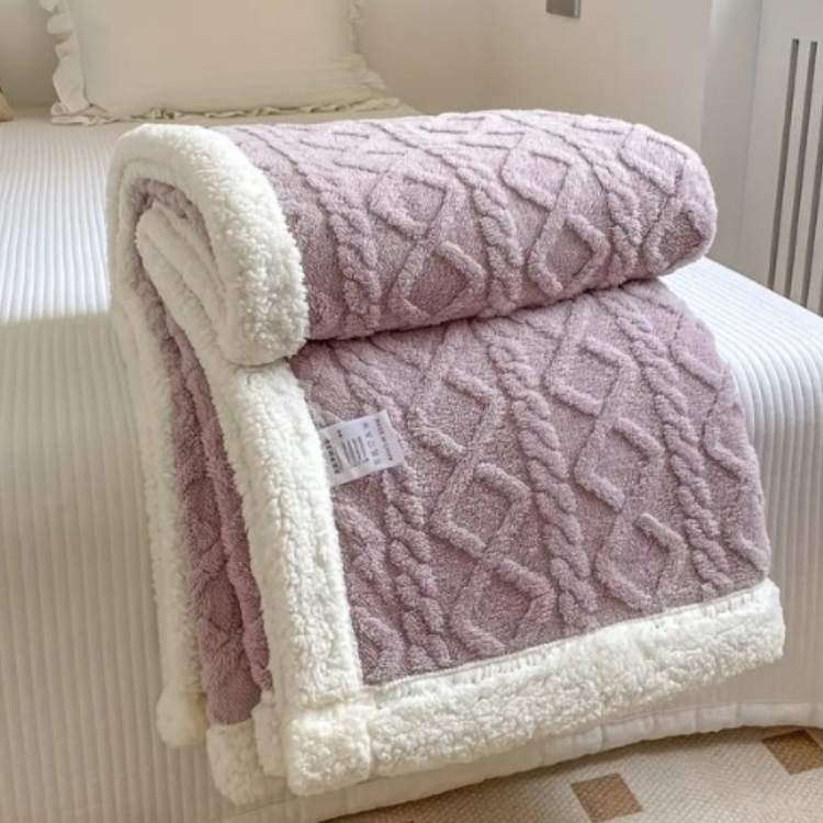 Plush Sherpa Weighted Throw Blanket with Glass Bead Fill for Better Sleep & Stress Relief | Thomler