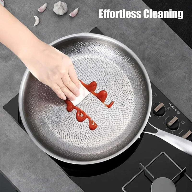 Titanium Skillet with Textured Surface for Gas Electric Induction Stovetops Oven Safe Metal Utensil Friendly Chemical Free Cookware | Thomler