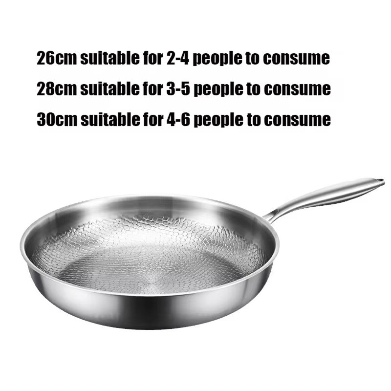 Titanium Skillet with Textured Surface for Gas Electric Induction Stovetops Oven Safe Metal Utensil Friendly Chemical Free Cookware | Thomler