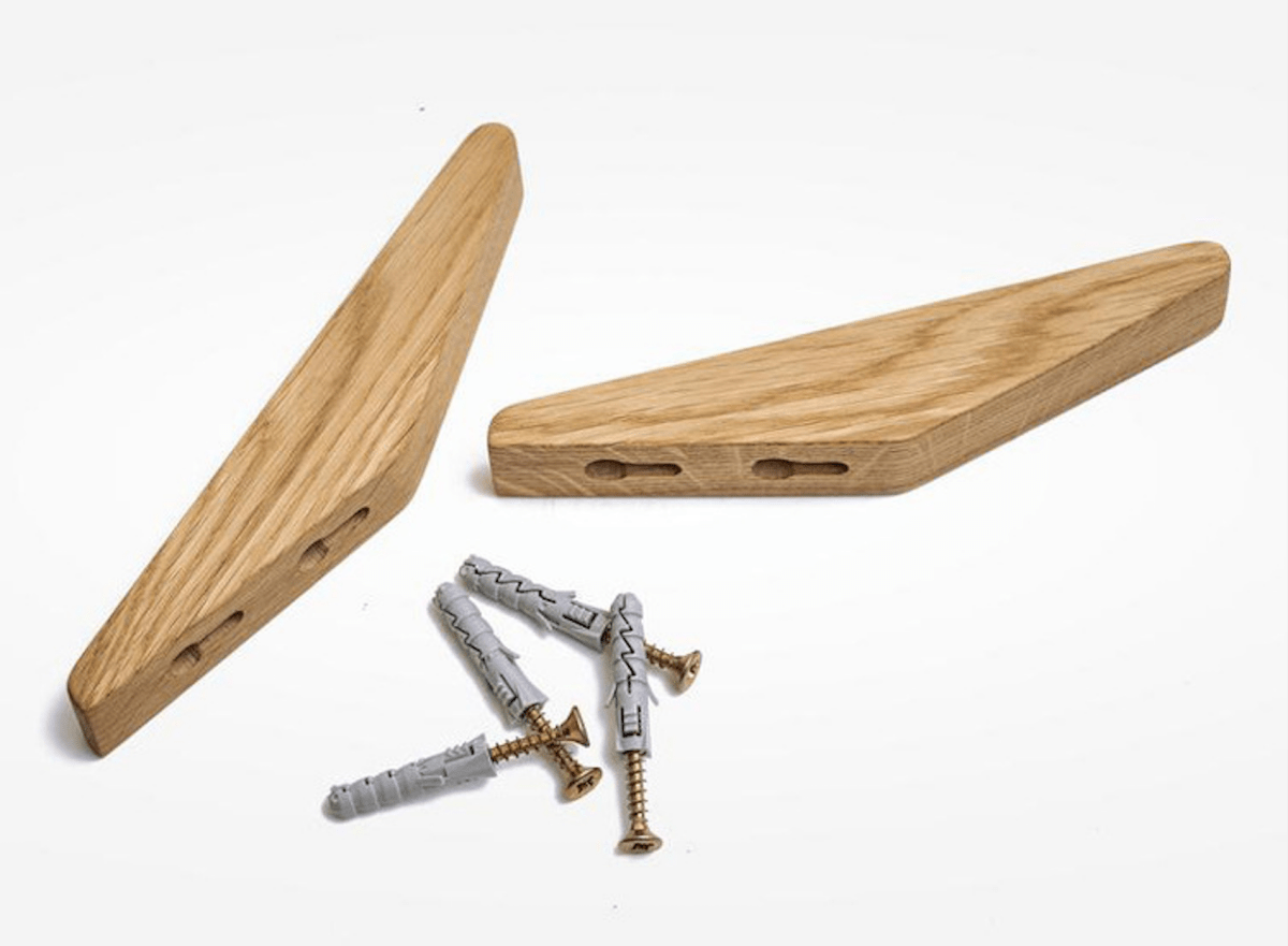 Natural Wood Wall Hooks with Rustic Two-Tone Grain Finish – Simple Mount Design for Entryway & Bedroom | Thomler