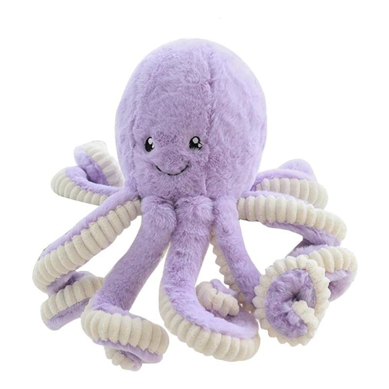 Stuffed Octopus Plush Toy Large Soft Sea Creature Cuddle Pillow for Kids Bedroom Nursery Decor Gift Blue Pink White Brown Purple | Thomler