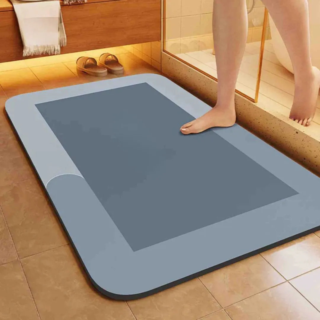 Quick-Dry Non-Slip Bath Mat with Moisture-Wicking Core for Bathroom, Shower & Toilet | Thomler