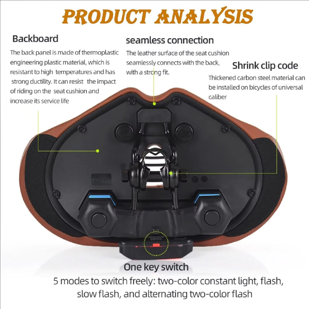 Ergonomic Split Saddle for Bicycles – Pressure-Free Cycling Seat with Spring Suspension & Wide Cushion | Thomler
