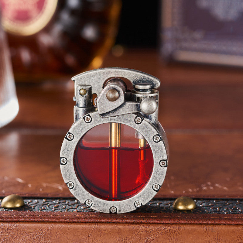 Classic See-Through Fuel Lighter with Metal Construction for Everyday Use and Collecting | Thomler