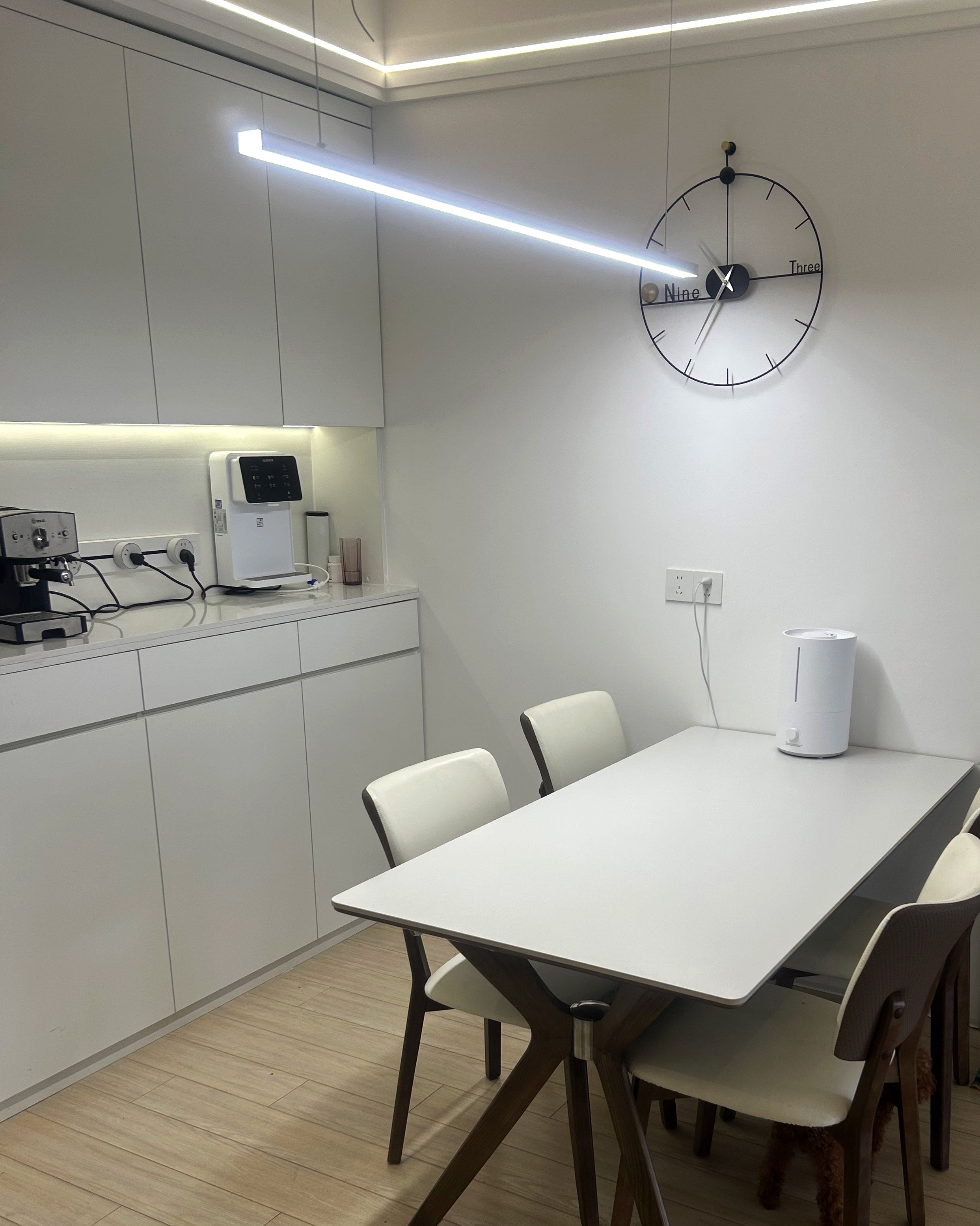 Linear Pendant Light Metal 39 in Adjustable Kitchen Island LED Warm White 3000K-6000K Modern Dining Room Hanging Lamp | Thomler