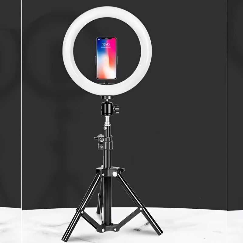 10-Inch Dimmable Ring Light with 22-Inch Tripod Stand and Phone Mount for Selfies, Video Recording, Streaming, Content Creation, Beauty | Thomler