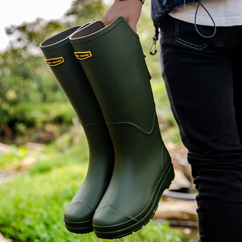 Tall Waterproof Rain Boots for Women – Anti-Slip Outdoor Footwear for Wet Weather, Garden, Festivals | Thomler