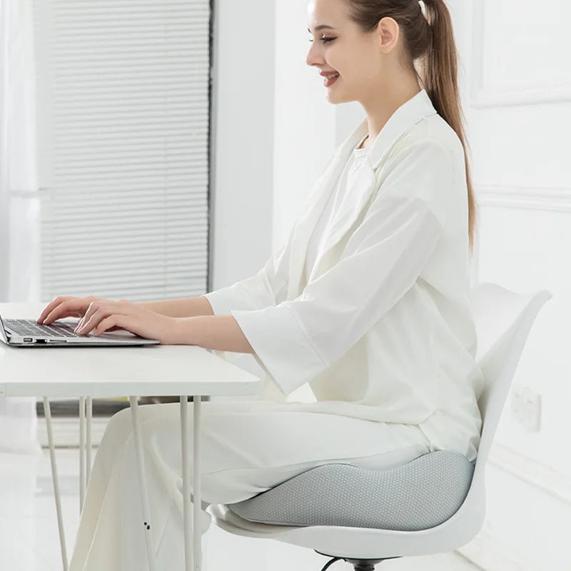 Adjustable Memory Foam Seat Cushion with Straps for Office Chair & Car | Thomler