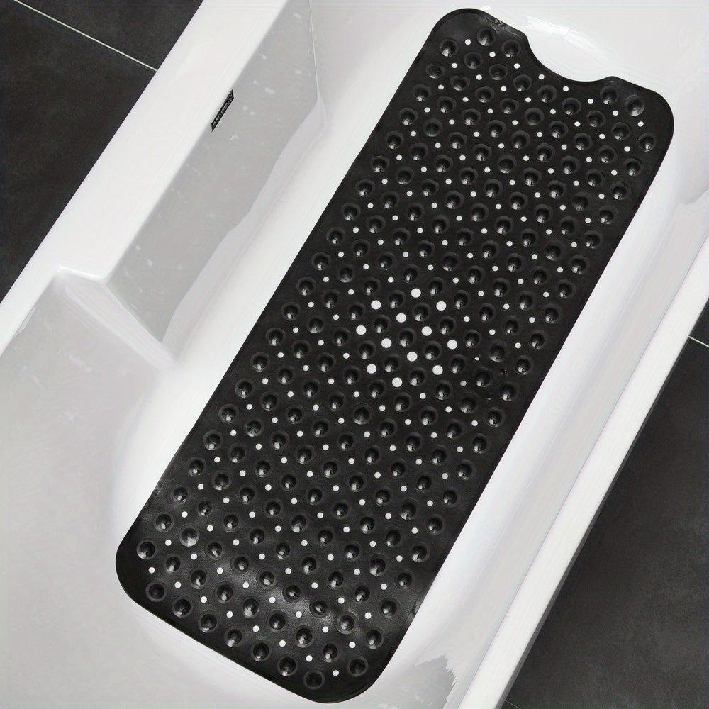 Bath Mat PVC 101.0 cm Grey Non Slip Bathtub Walk In Shower Safety Mat With Suction Cups | Thomler