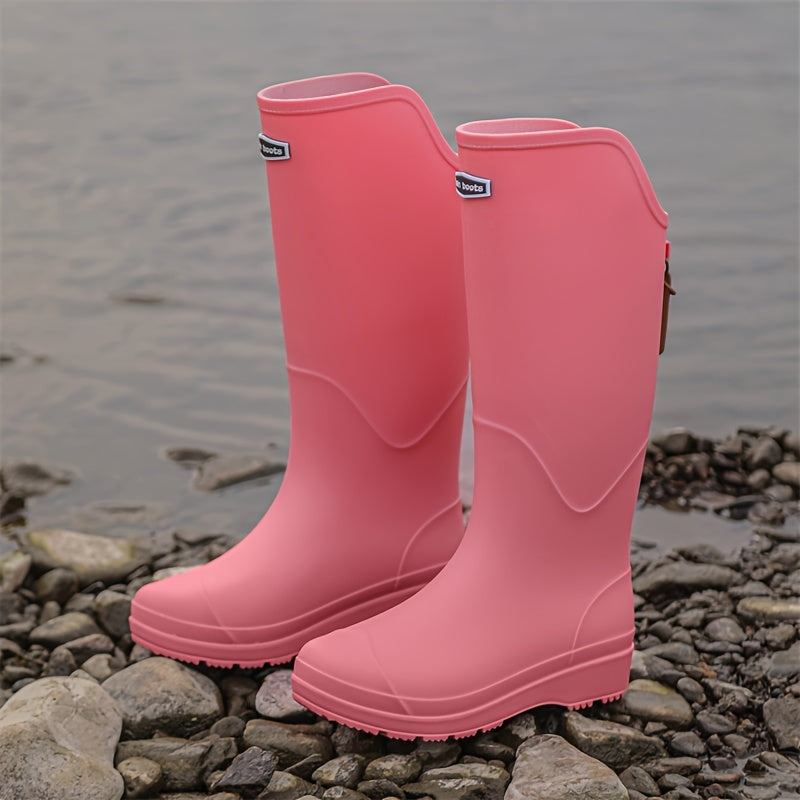 Tall Waterproof Rain Boots for Women – Anti-Slip Outdoor Footwear for Wet Weather, Garden, Festivals | Thomler