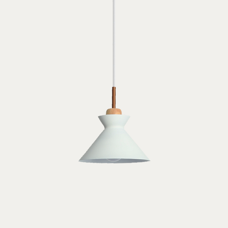 Pendant Light Wood 11 in E27 60W Scandinavian Style Living Room Bedroom Ceiling Lamp | Thomler