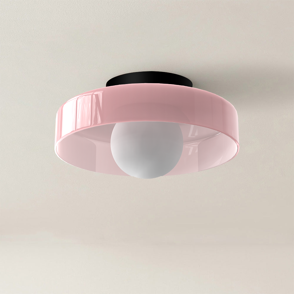Ceiling And Wall Lamp Amber Glass 20.0 cm Soft Light Living Room Bedroom Decorative Lighting | Thomler