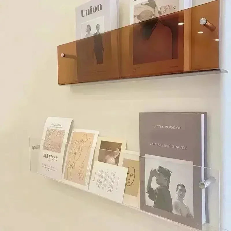 Wall Shelf PVC 80.0 cm 31.5" Floating Magazine Storage Living Room Office Book Display Rack Organiser | Thomler