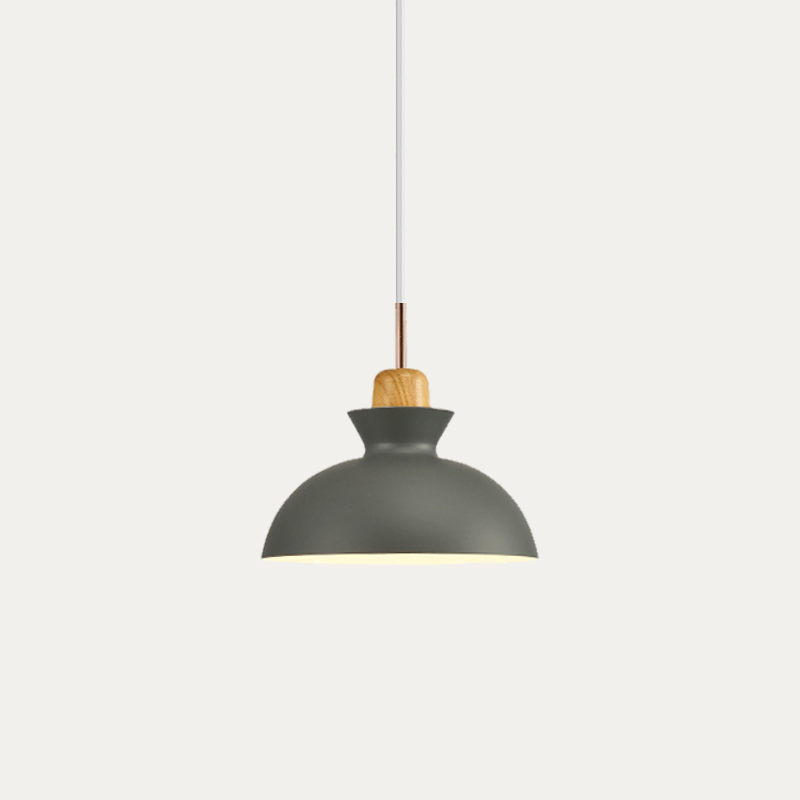 Pendant Light Wood 11 in E27 60W Scandinavian Style Living Room Bedroom Ceiling Lamp | Thomler
