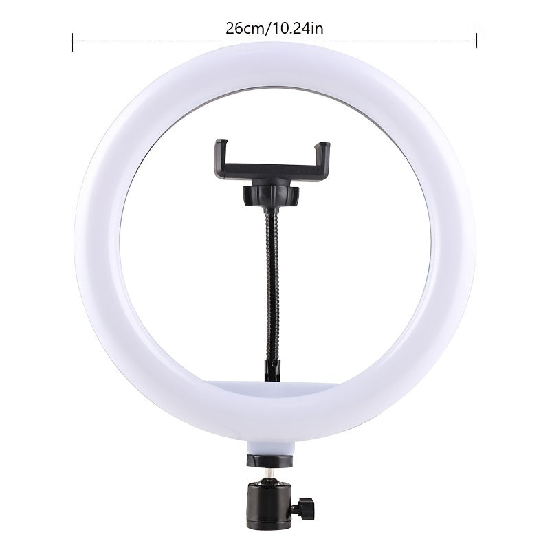 10-Inch Dimmable Ring Light with 22-Inch Tripod Stand and Phone Mount for Selfies, Video Recording, Streaming, Content Creation, Beauty | Thomler