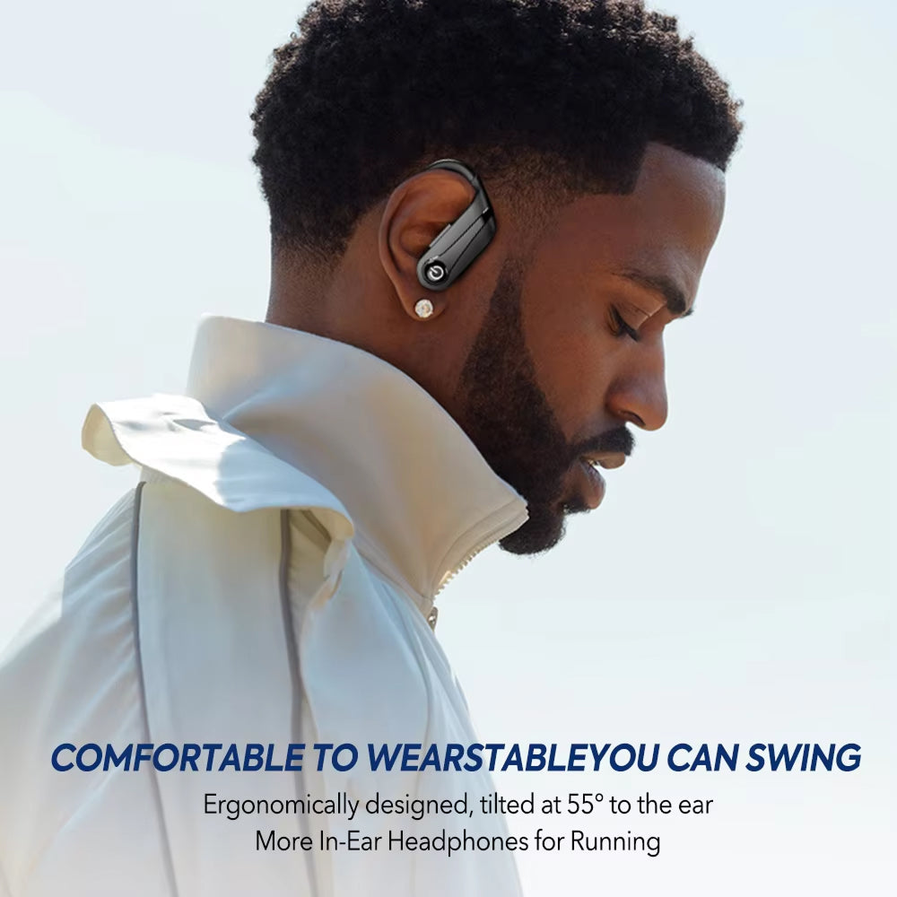 Wireless Sports Earbuds with Ear Hooks IPX7 Waterproof Bluetooth 5.3 Headphones 200-Hour Battery Life Running Gym Workout Fitness Earphones | Thomler