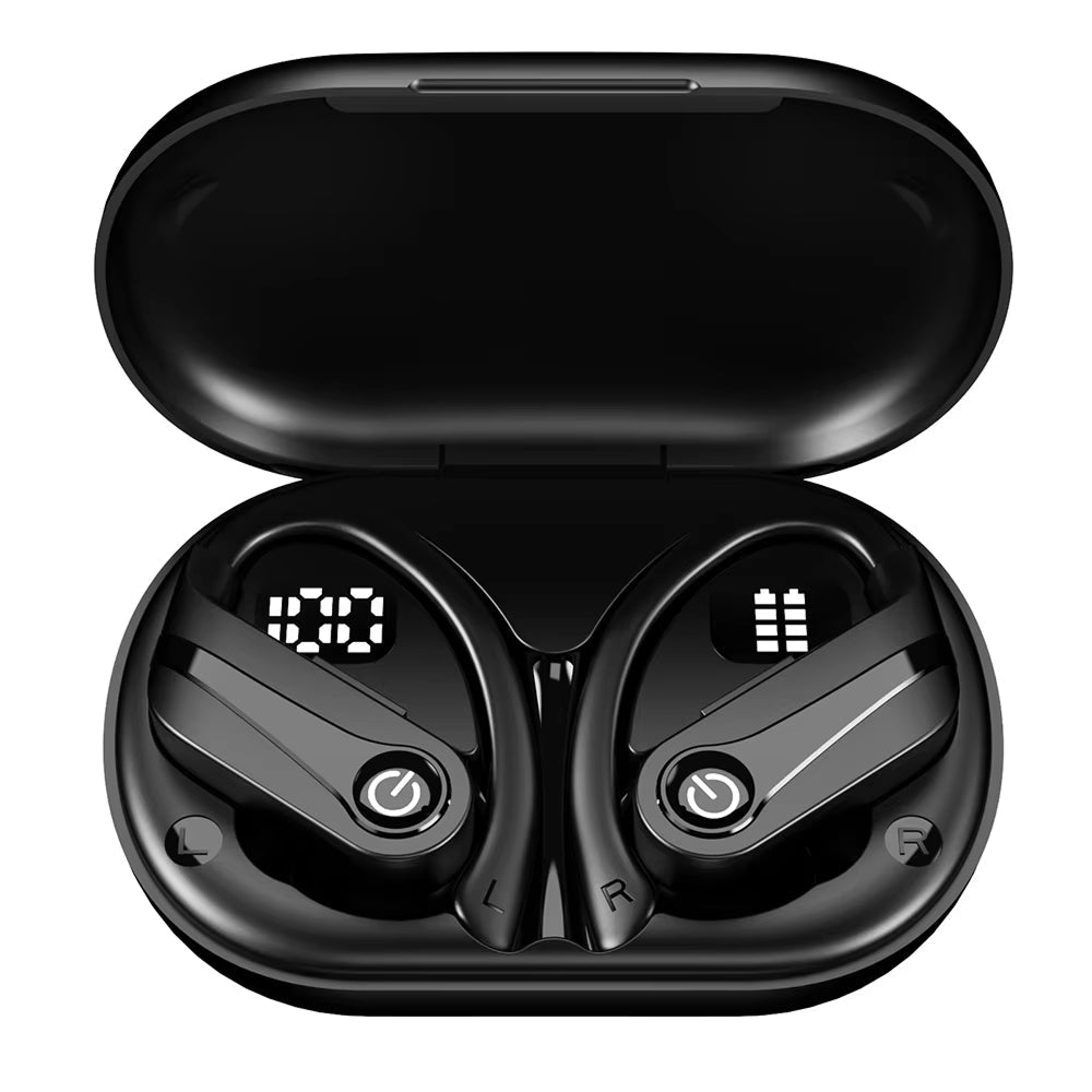 Wireless Sports Earbuds with Ear Hooks IPX7 Waterproof Bluetooth 5.3 Headphones 200-Hour Battery Life Running Gym Workout Fitness Earphones | Thomler