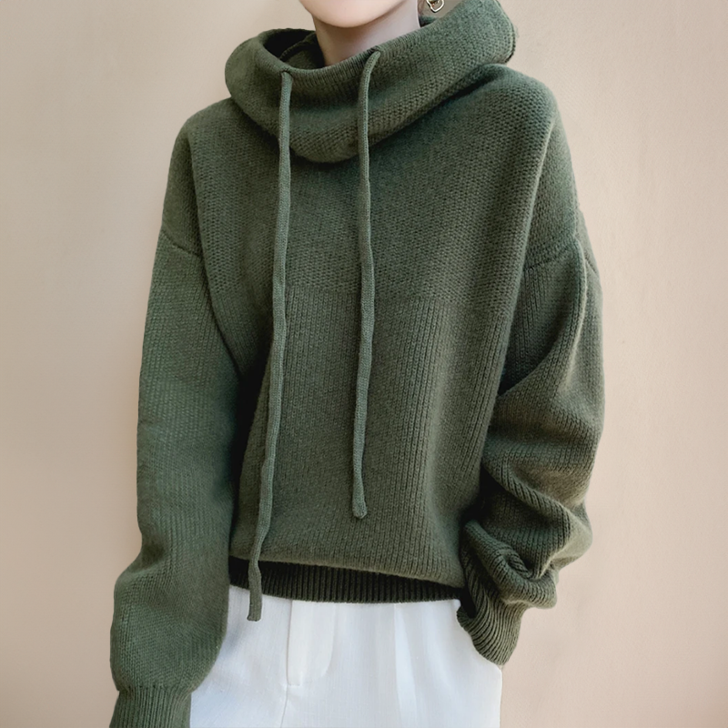 Women's Relaxed Turtleneck Sweater in Chunky Merino Knit – Oversized Fit, Ultra-Soft Wool | Thomler