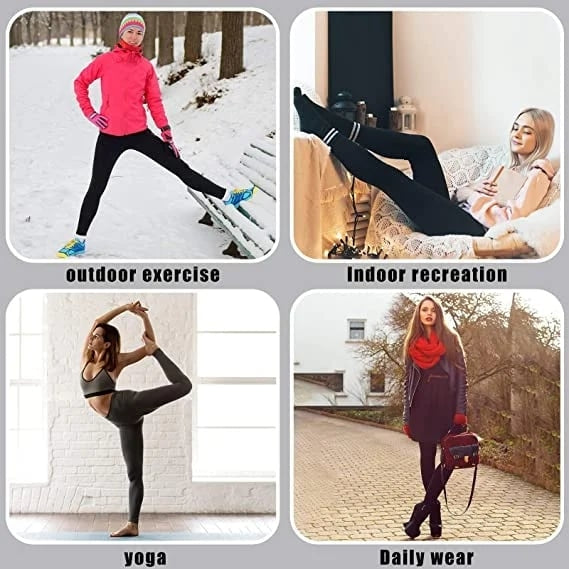 Thermal Fleece-Lined High-Waisted Leggings for Women – Winter Stretch Tights | Thomler