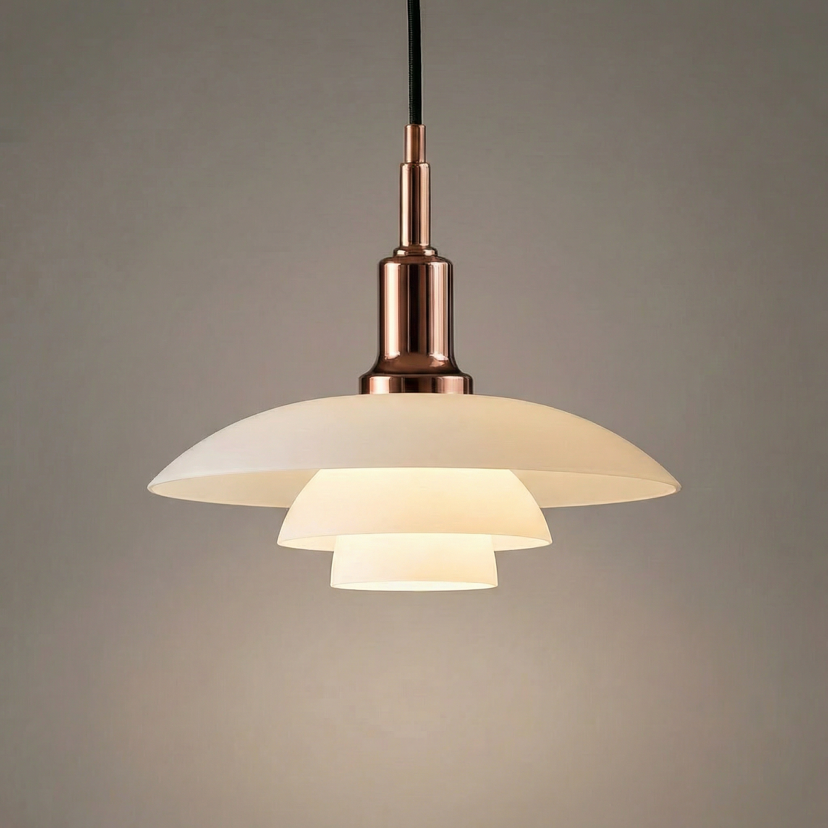 Scandinavian Glass Pendant Light, Adjustable Height Ceiling Fixture, E27 Socket, Minimalist Hanging Lamp for Kitchen Island, Dining Room | Thomler