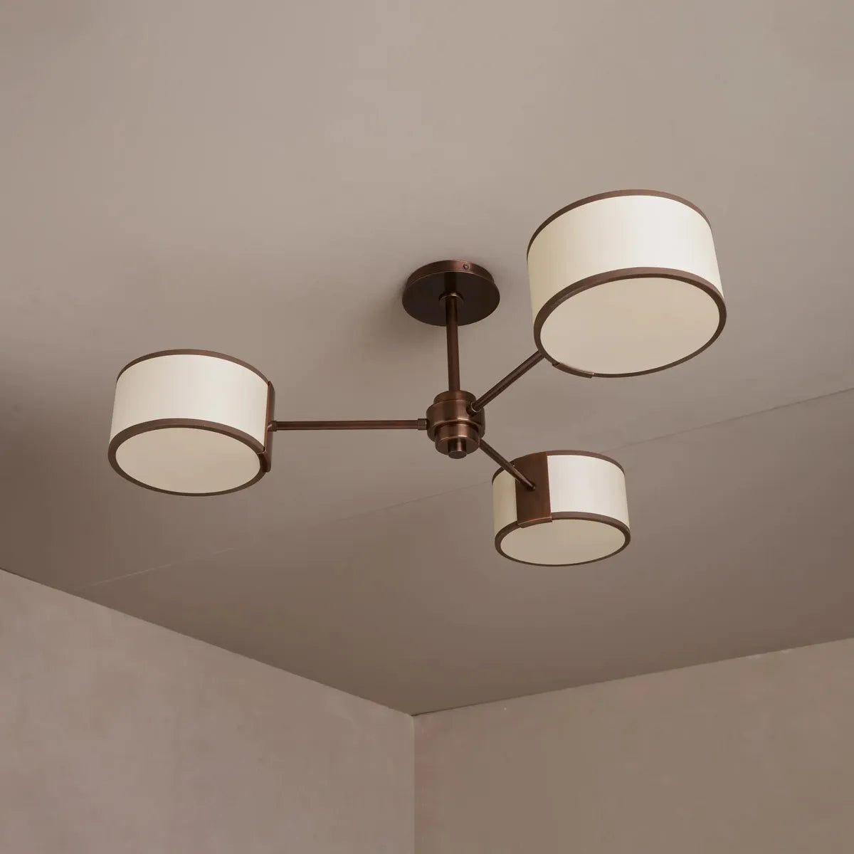 Fabric Drum Ceiling Light 36-Inch – Steel Flush Mount for Living Room, Bedroom, Entryway & Hallway | Thomler