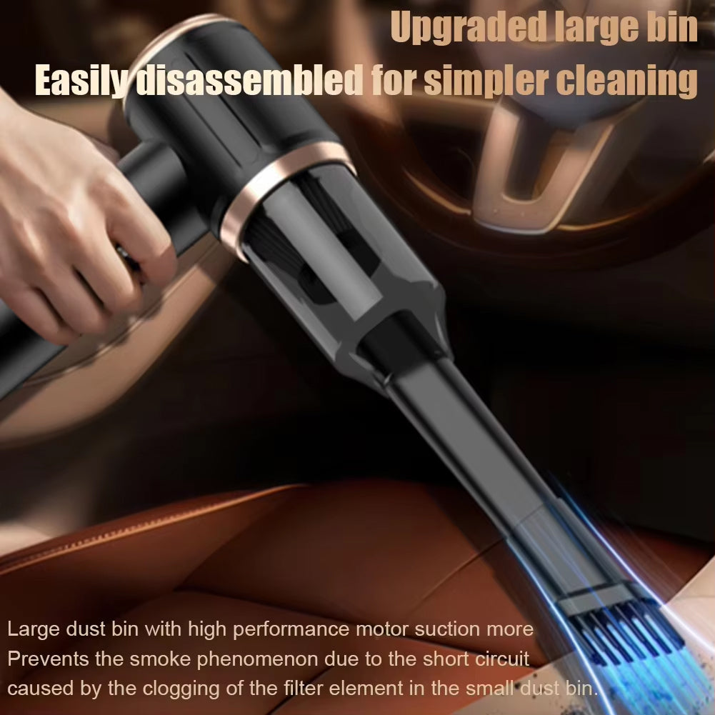 Handheld Cordless Auto Vacuum – 45000Pa High-Power Suction for Cars, Upholstery & Pet Hair | 5-in-1 Wet/Dry Cleaner | Thomler