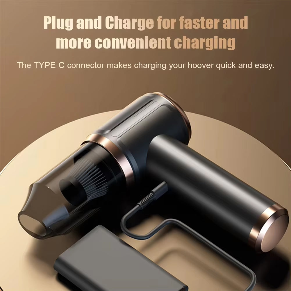 Handheld Cordless Auto Vacuum – 45000Pa High-Power Suction for Cars, Upholstery & Pet Hair | 5-in-1 Wet/Dry Cleaner | Thomler