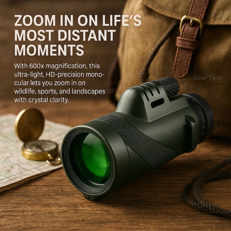 Pocket Monocular Telescope 60x Zoom HD Optics for Wildlife Watching Hiking Concerts Sporting Events Compact Lightweight Phone Camera Adapter | Thomler