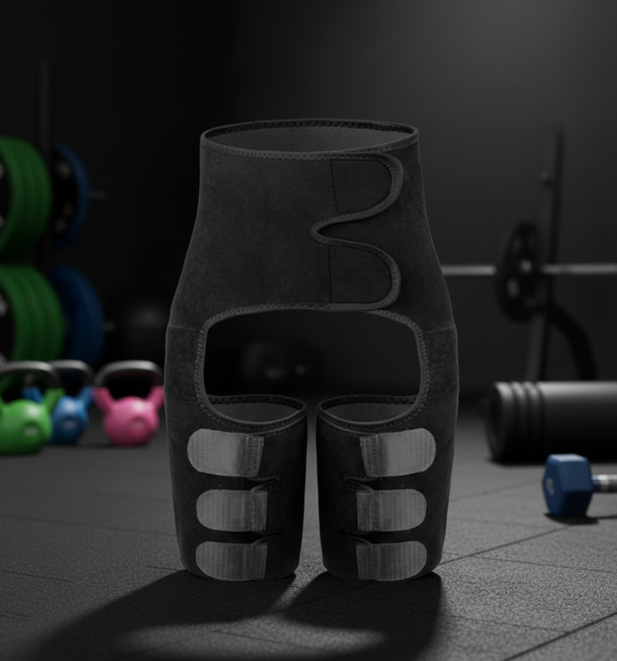Compression Hip & Thigh Wrap for Support During Exercise & Daily Wear | Adjustable Brace for Men & Women | Thomler