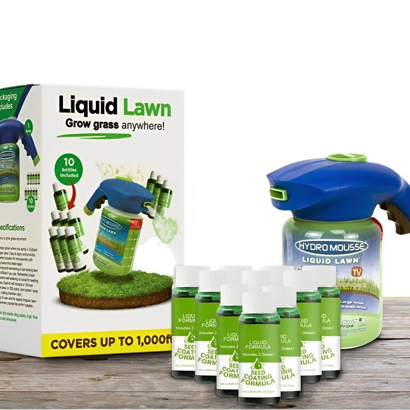 Spray-On Grass Seed Hydro Seeding System for Bare Spots & Dog Patches – Garden Hose Attachment Lawn Repair Kit for Quick Coverage & Green | Thomler