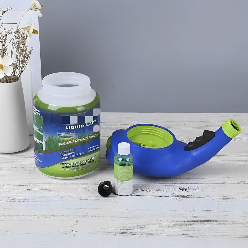 Spray-On Grass Seed Hydro Seeding System for Bare Spots & Dog Patches – Garden Hose Attachment Lawn Repair Kit for Quick Coverage & Green | Thomler