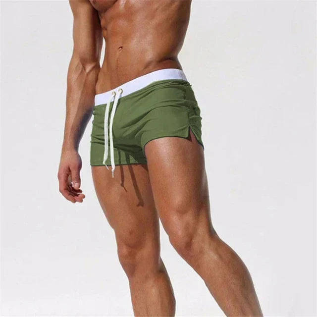 Men's Swim Trunks Quick-Dry Board Shorts with Drawstring Navy Gray Black Pool Beach Swim | Thomler