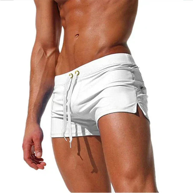 Men's Swim Trunks Quick-Dry Board Shorts with Drawstring Navy Gray Black Pool Beach Swim | Thomler