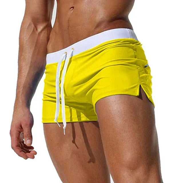 Men's Swim Trunks Quick-Dry Board Shorts with Drawstring Navy Gray Black Pool Beach Swim | Thomler